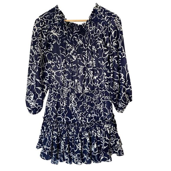 MISA LOS ANGELES Darla Off the Shoulder Floral Ruffle Mini Dress, Size Medium - Picture 12 of 12